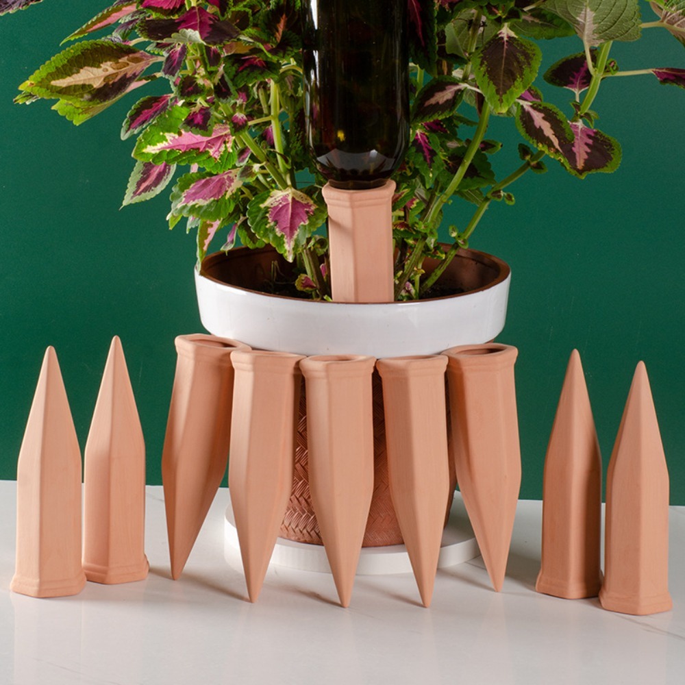 Self Watering Insert - 4 Stück Automatische Terrakotta-Bewässerungsspieße, Verschleißfest, Gleichmäßige
