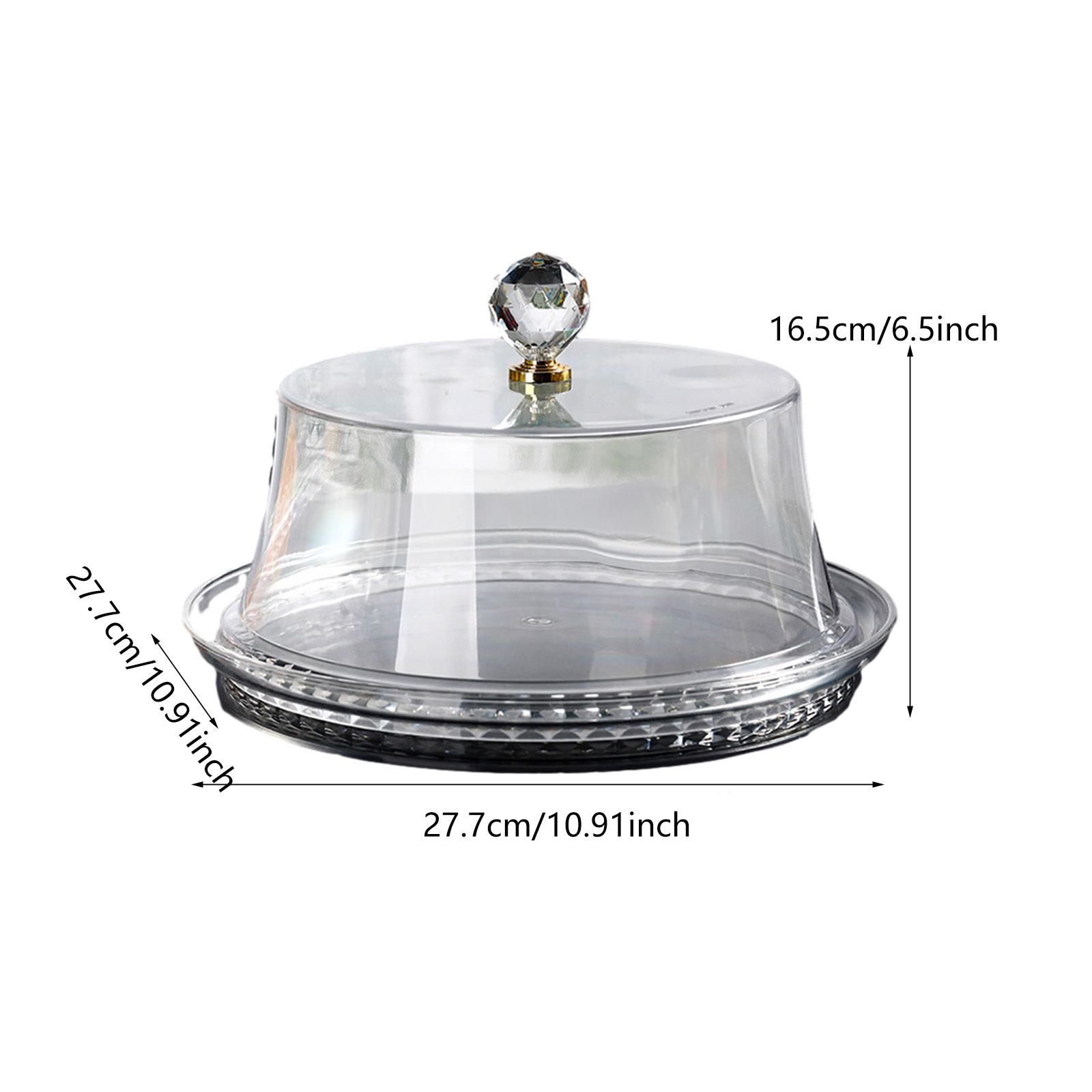 Plastic Dome Clear - Kuchenständer mit Haube, durchsichtiger dekorativer Kuchenhalter,