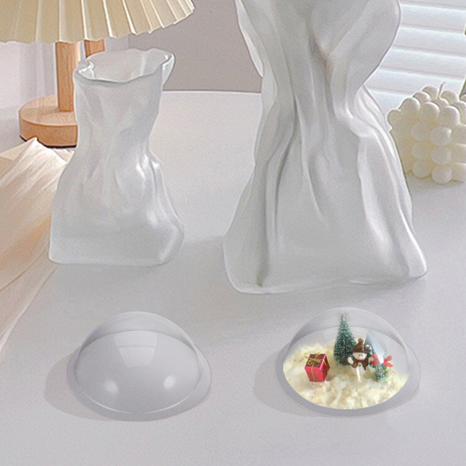 Plastic Dome Clear - 12 Stück stabile, transparente Kunststoff-Halbkugelabdeckungen für